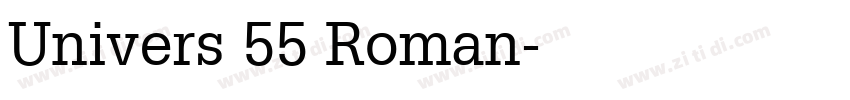Univers 55 Roman字体转换